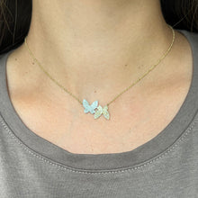 14K GOLD DIAMOND ELOISE DOUBLE BUTTERFLY NECKLACE