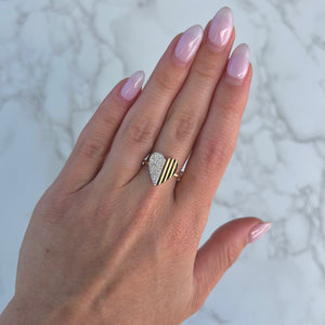 14K GOLD DIAMOND NATASHA HEART RING