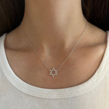 14K GOLD DIAMOND SMALL RACHEL STAR OF DAVID NECKLACE