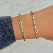 14K GOLD DIAMOND RUBY CAROLINE BRACELET