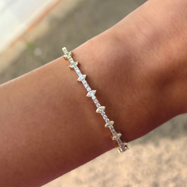 14K GOLD DIAMOND JUDITH FLEX BANGLE