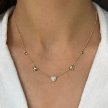 14K GOLD DIAMOND TRIXIE HEART NECKLACE