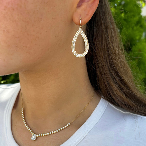 14K GOLD DIAMOND HATTIE EARRINGS
