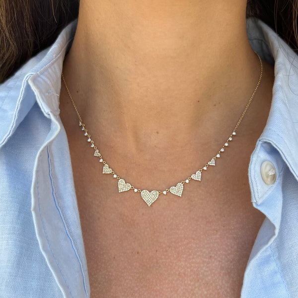 14K GOLD DIAMOND BETH HEART NECKLACE