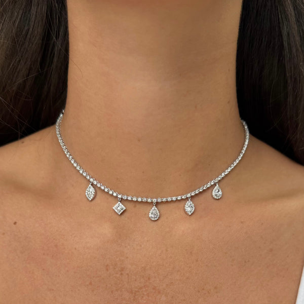 14K GOLD DIAMOND SARA NECKLACE