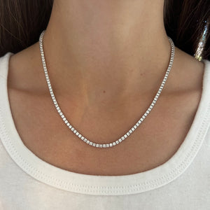 14K GOLD 6.00 CT LAB GROWN DIAMOND TENNIS NECKLACE