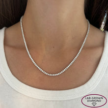 14K GOLD 6.00 CT LAB GROWN DIAMOND TENNIS NECKLACE