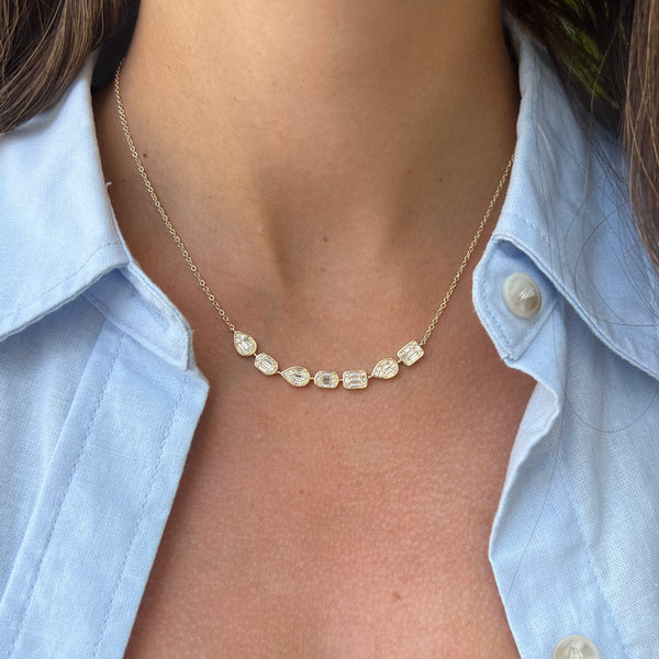 14K GOLD DIAMOND LAURA NECKLACE