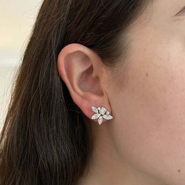 14K GOLD DIAMOND ELENA EARRINGS