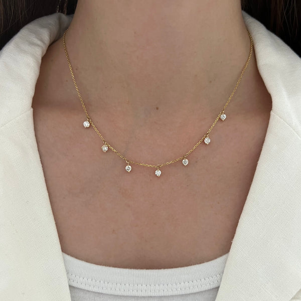 14K GOLD DIAMOND LOUELLE NECKLACE