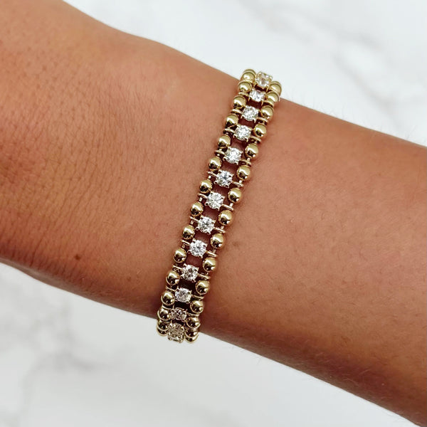 14K GOLD DIAMOND ALEX BRACELET