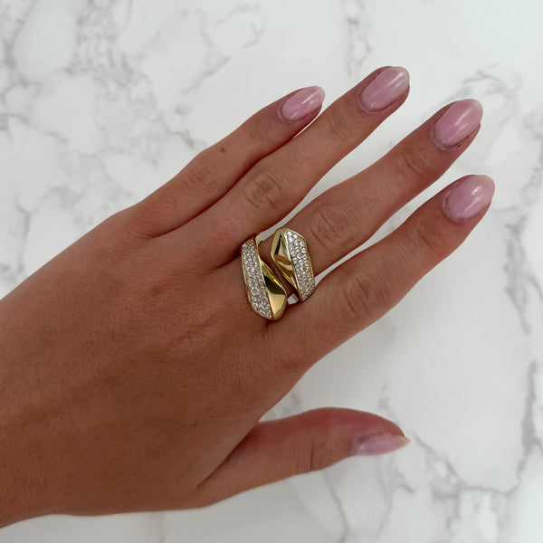 14K GOLD DIAMOND CEIL RING