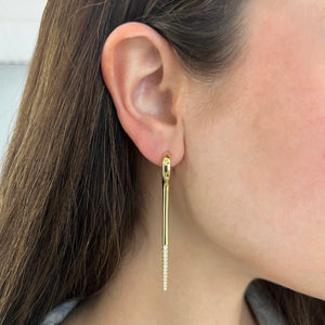 14K GOLD DIAMOND TIA EARRINGS