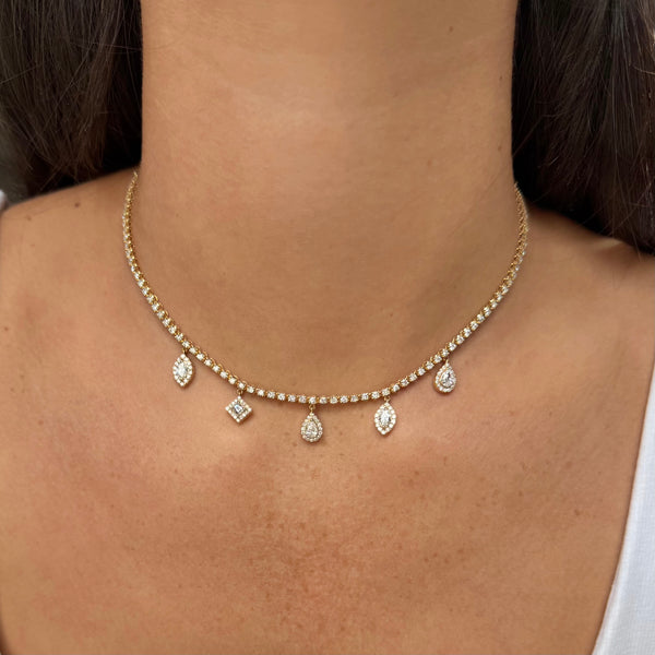 14K GOLD DIAMOND SARA NECKLACE