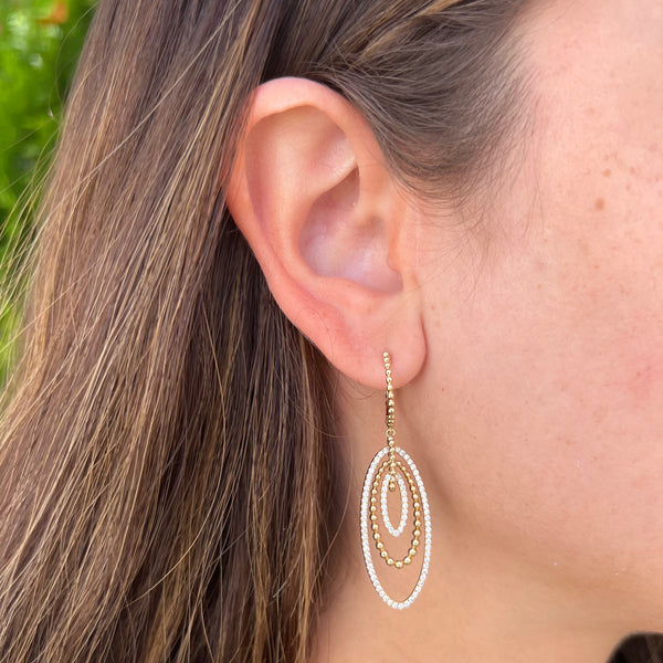 14K GOLD DIAMOND NOLA EARRINGS