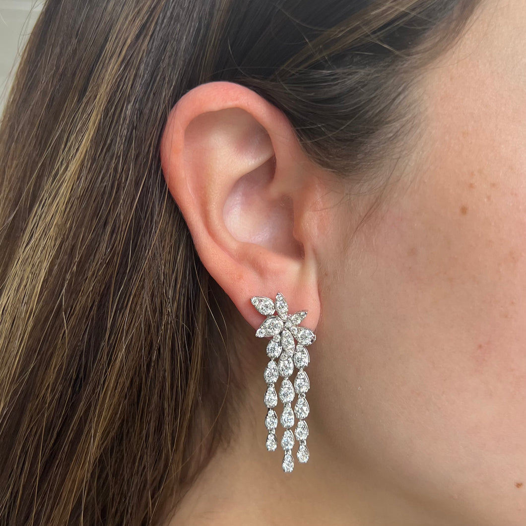 14K GOLD DIAMOND STEPHANIE EARRINGS