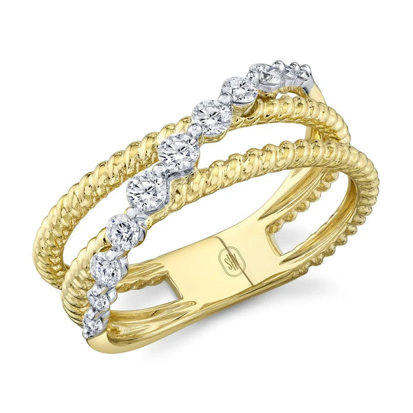 14K GOLD DIAMOND GABI RING