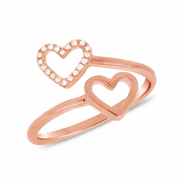 14K GOLD DIAMOND KEIRA HEART RING