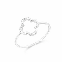 14K GOLD DIAMOND CLAIRE CLOVER  RING