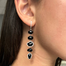 14K GOLD DIAMOND BLACK SAPPHIRE CECILY EARRINGS