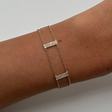 14K GOLD DIAMOND SHELLEY LADDER BRACELET