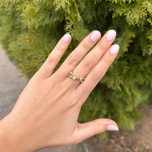 14K GOLD DIAMOND SARIT RING