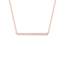 14K GOLD DIAMOND MARIA BAR NECKLACE