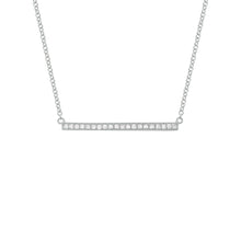 14K GOLD DIAMOND MARIA BAR NECKLACE