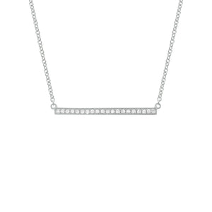 14K GOLD DIAMOND MARIA BAR NECKLACE