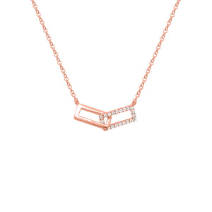 14K GOLD DIAMOND BETH LINK NECKLACE