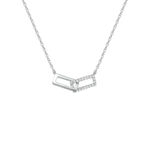 14K GOLD DIAMOND BETH LINK NECKLACE
