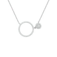 14K GOLD DIAMOND LIELLE OPEN CIRCLE NECKLACE