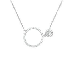 14K GOLD DIAMOND LIELLE OPEN CIRCLE NECKLACE