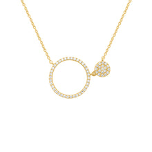 14K GOLD DIAMOND LIELLE OPEN CIRCLE NECKLACE