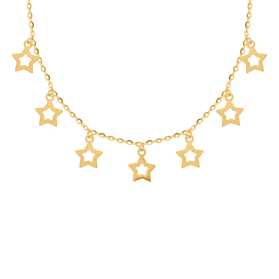14K GOLD OLIVIA STAR CHOKER