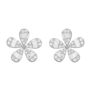 14K GOLD DIAMOND LARGE MARISSA FLOWER STUDS