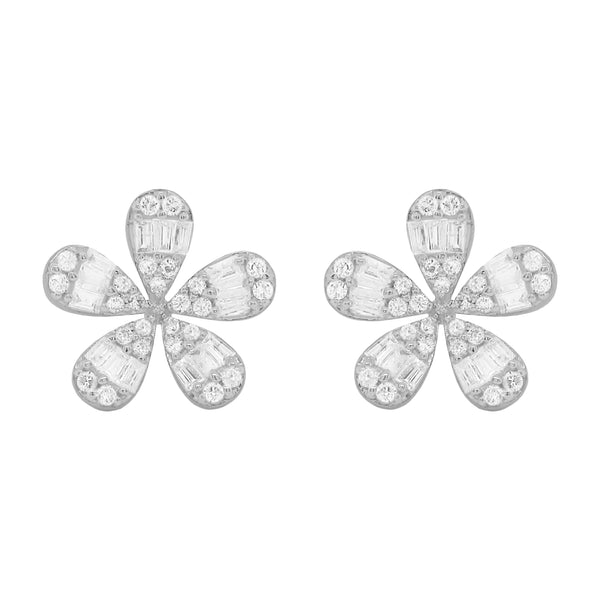 14K GOLD DIAMOND LARGE MARISSA FLOWER STUDS