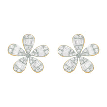 14K GOLD DIAMOND LARGE MARISSA FLOWER STUDS