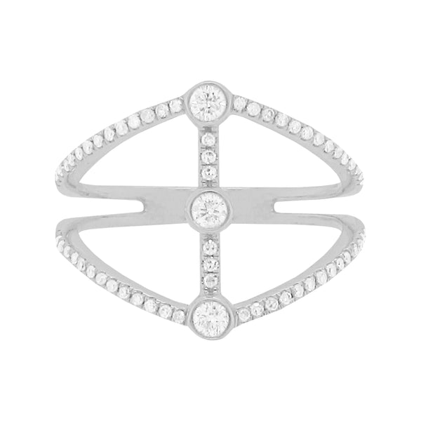 14K GOLD DIAMOND MAE RING