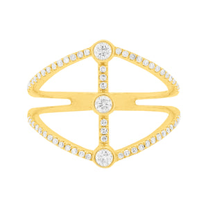 14K GOLD DIAMOND MAE RING