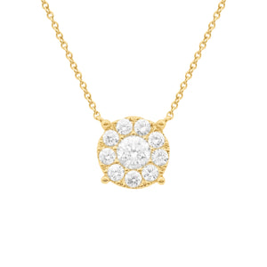 14K GOLD DIAMOND XL BELLA NECKLACE