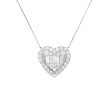 14K GOLD DIAMOND LARGE MEG HEART NECKLACE
