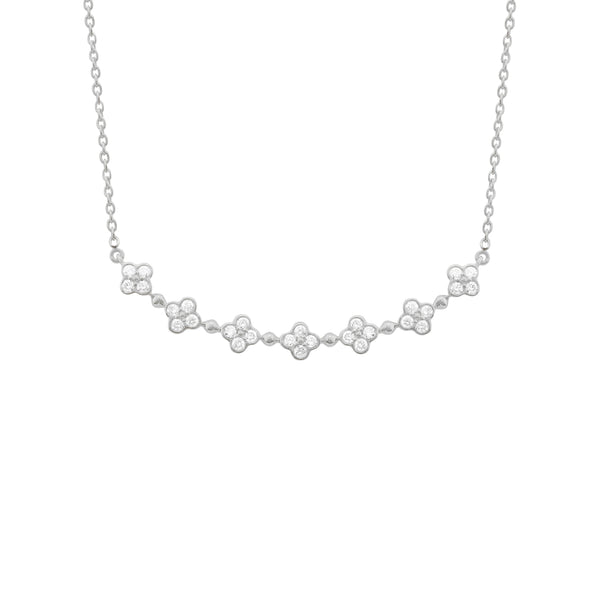 14K GOLD DIAMOND CINDY CLOVER NECKLACE