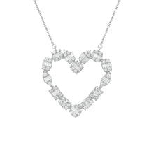 14K GOLD DIAMOND RIVA HEART NECKLACE