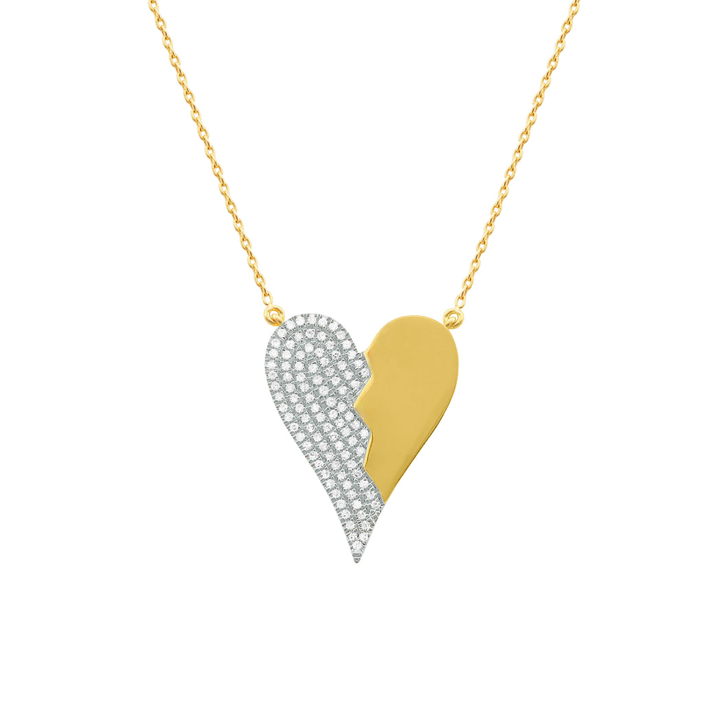 14K GOLD DIAMOND JACI HEART NECKLACE