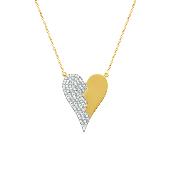 14K GOLD DIAMOND JACI HEART NECKLACE