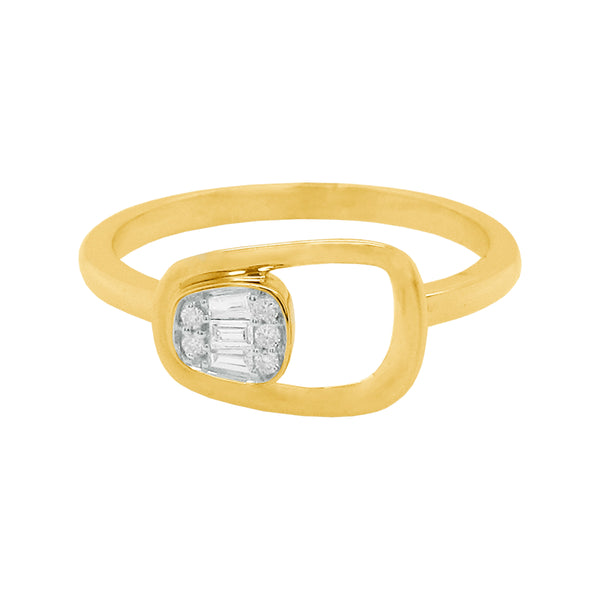 14K GOLD DIAMOND STACY RING