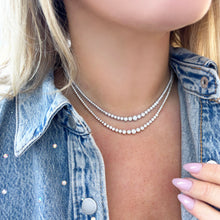 14K GOLD 8.00 CT LAB GROWN DIAMOND GRADUATED TENNIS NECKLACE