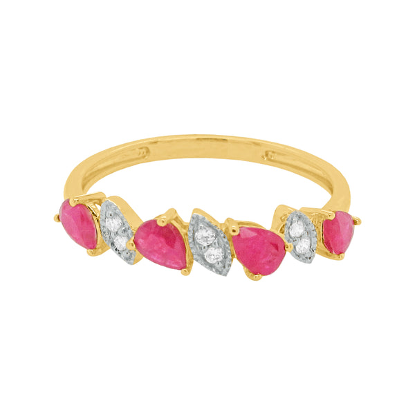 14K GOLD DIAMOND RUBY BLAKE RING