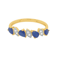 14K GOLD DIAMOND SAPPHIRE BLAKE RING